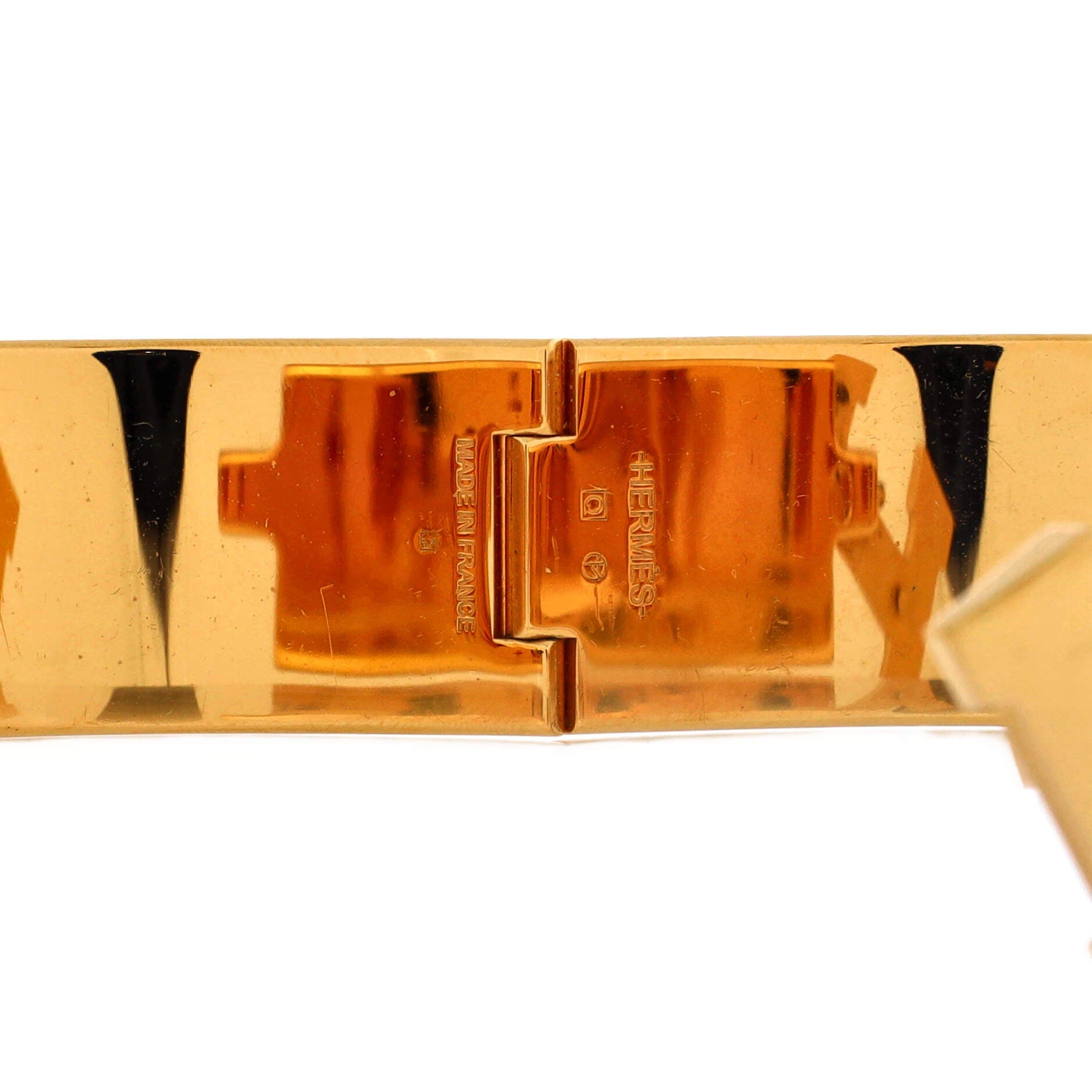 Pre-Owned Hermes Clic H Bracelet Enamel Wide, Alternate, color, 