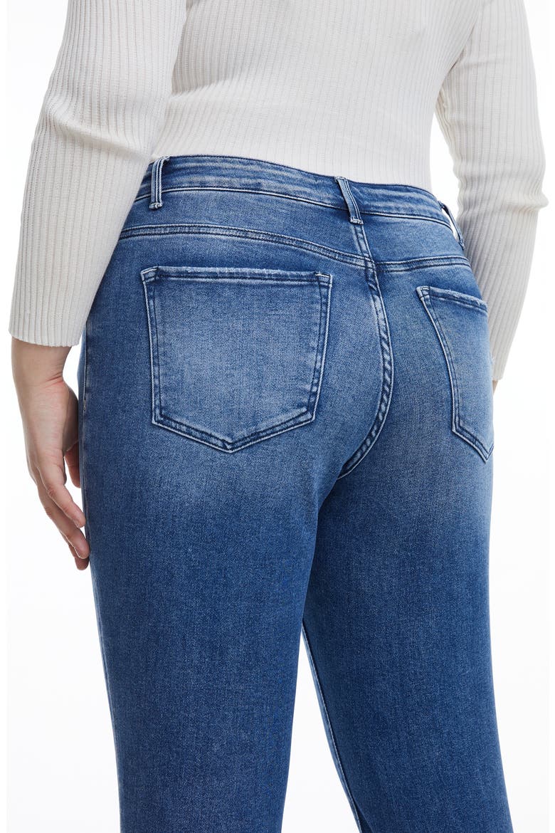Distressed High Waist Slim Straight Leg Jeans, Alternate, color, AMY BLUE