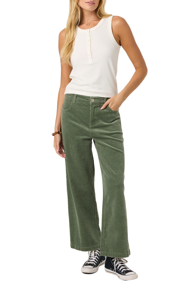 Langford Wide Leg Corduroy Pants, Alternate, color, SEA SPRAY