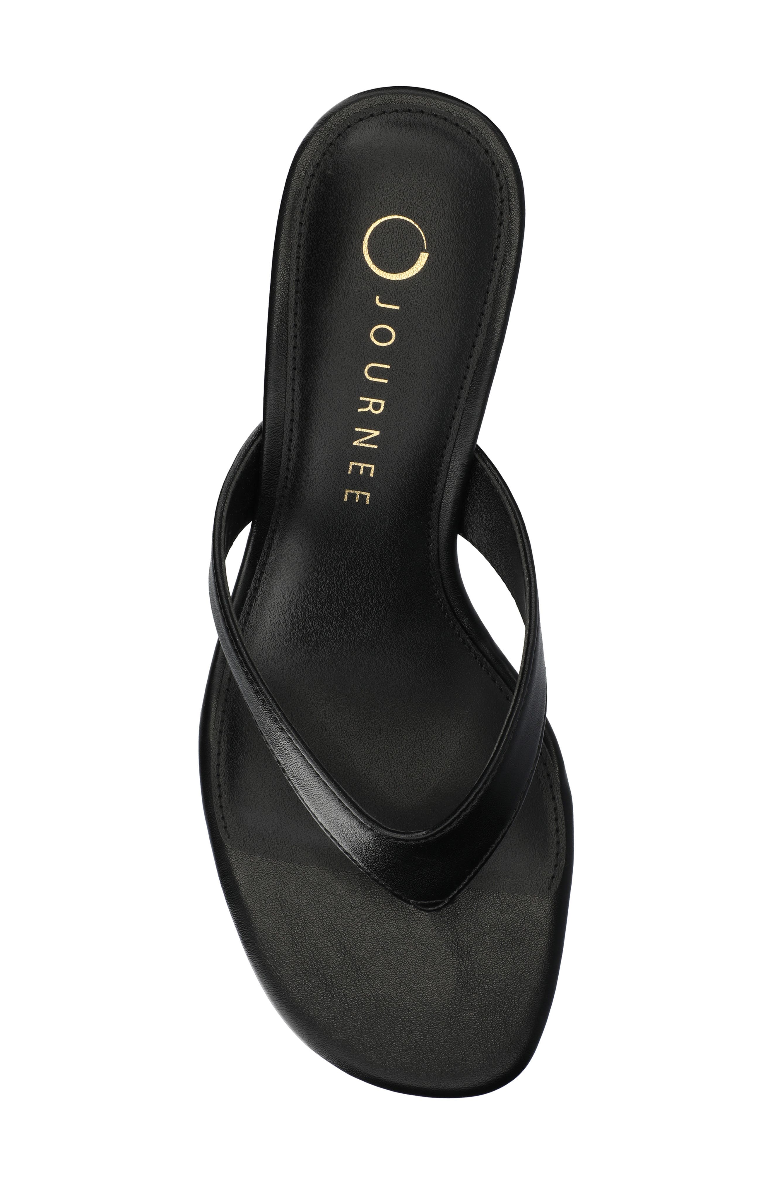 Journee Collection Danielle Slide Sandal, Alternate, color, Black