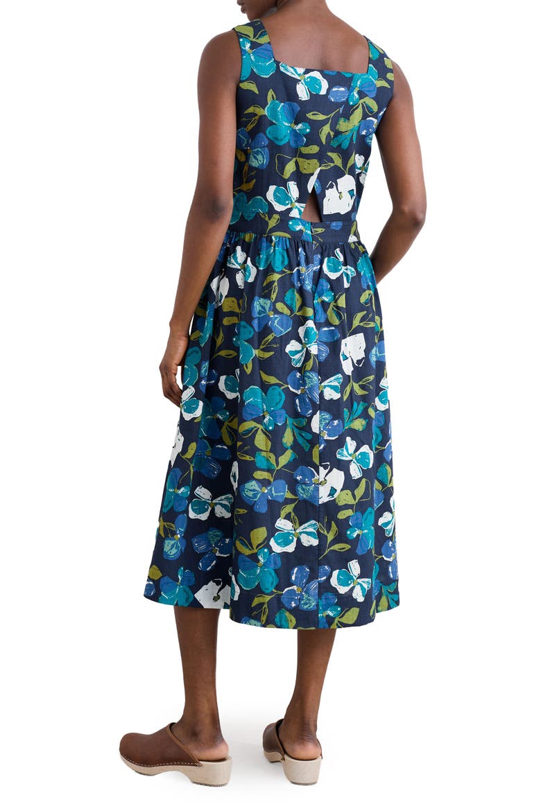 Shearwater Organic Cotton Midi Sundress, Alternate, color, LAMORNA BLOOM MARITIME