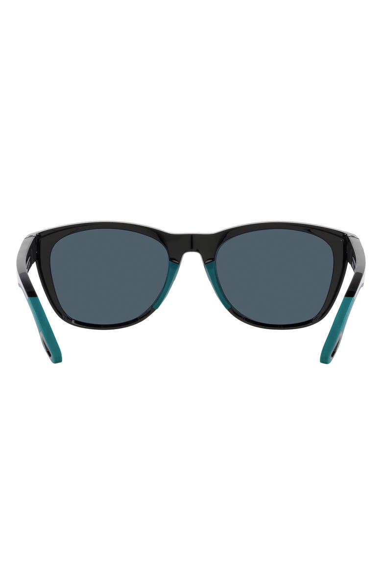 Costa Del Mar Aleta 54mm Polarized Round Sunglasses, Alternate, color, Black