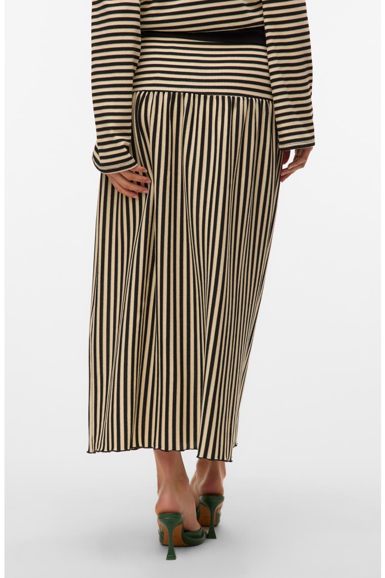 Isabella Stripe Knit Midi Skirt, Alternate, color, BLACK STRIPES BIRCH