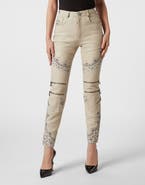 PHILIPP PLEIN Leather Trousers Paisley Women
