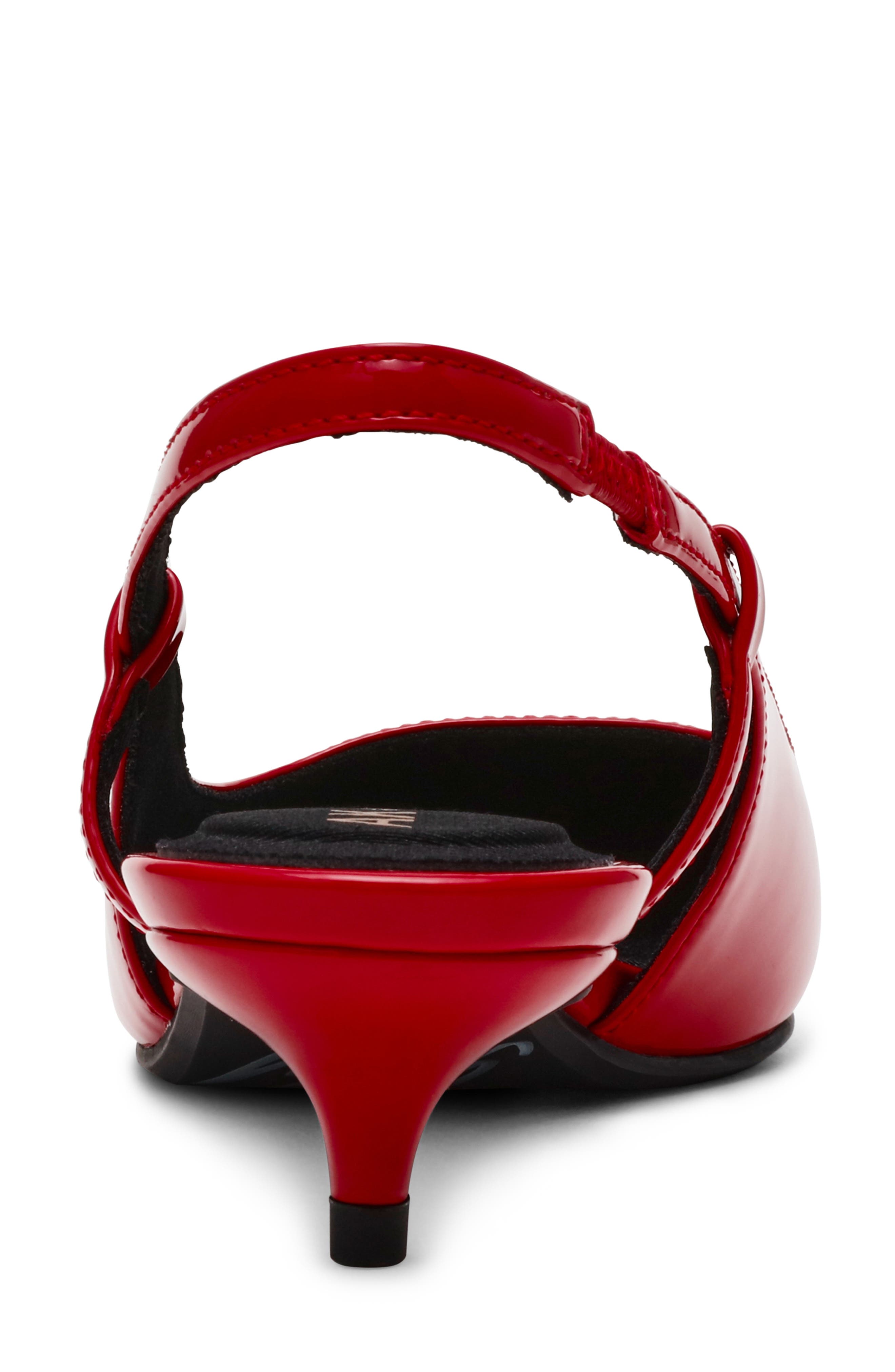 Shorty Slingback Pump, Alternate, color, RED PATENT