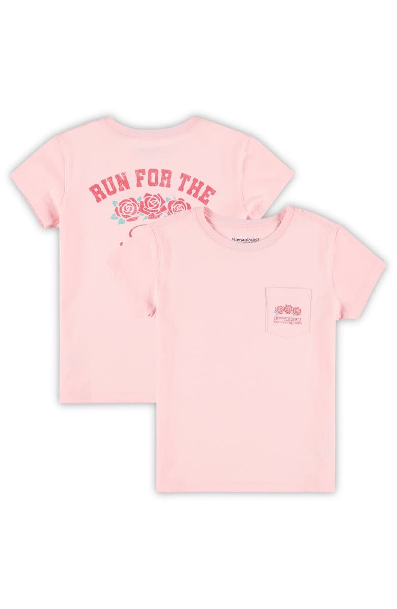 vineyard vines Girls Preschool Vineyard Vines  Pink Kentucky Derby Distressed Run for the Roses T-Shirt, Alternate, color, 
