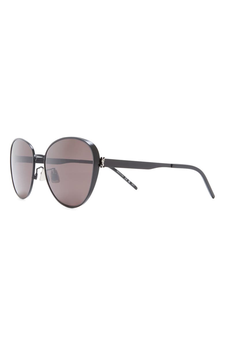 Saint Laurent 59mm Round Oval Sunglasses, Alternate, color,