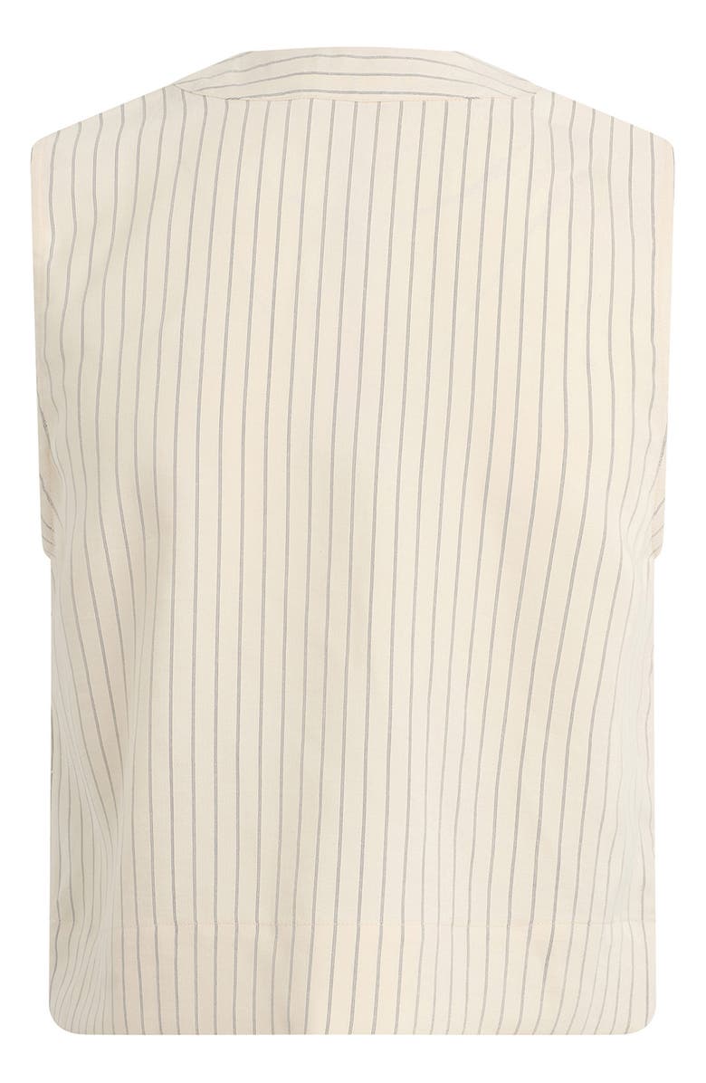 Favorite Daughter The Fine Line Pinstripe Button-Up Top, Alternate, color, Cream Pinstripe