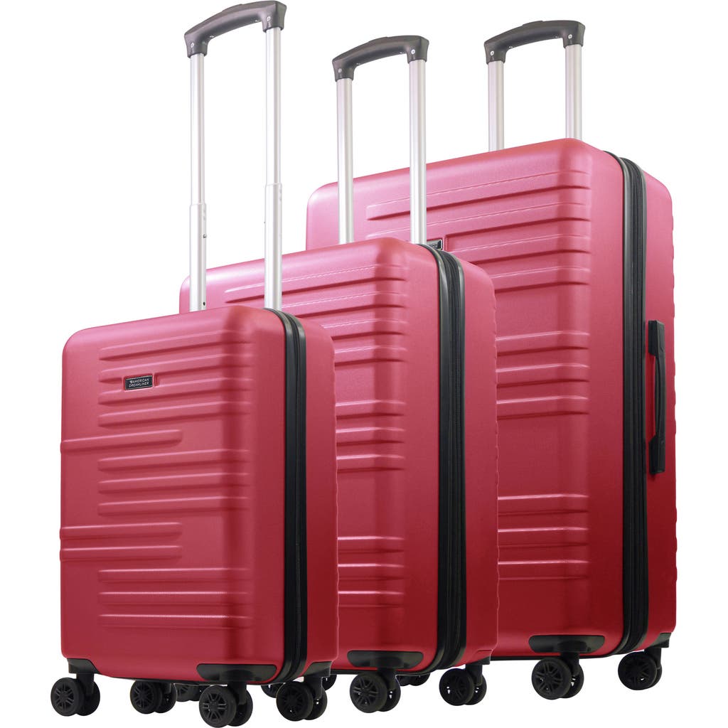 American Dreamliner 3-piece Hardside Luggage Set 22.5", 26.5", 30" In Red