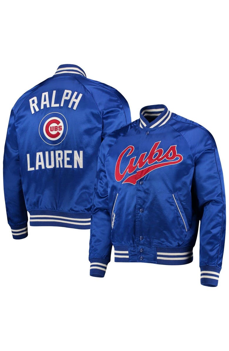 Polo Ralph Lauren Men's Polo Ralph Lauren Royal Chicago Cubs Raglan Full-Snap Jacket, Main, color, 