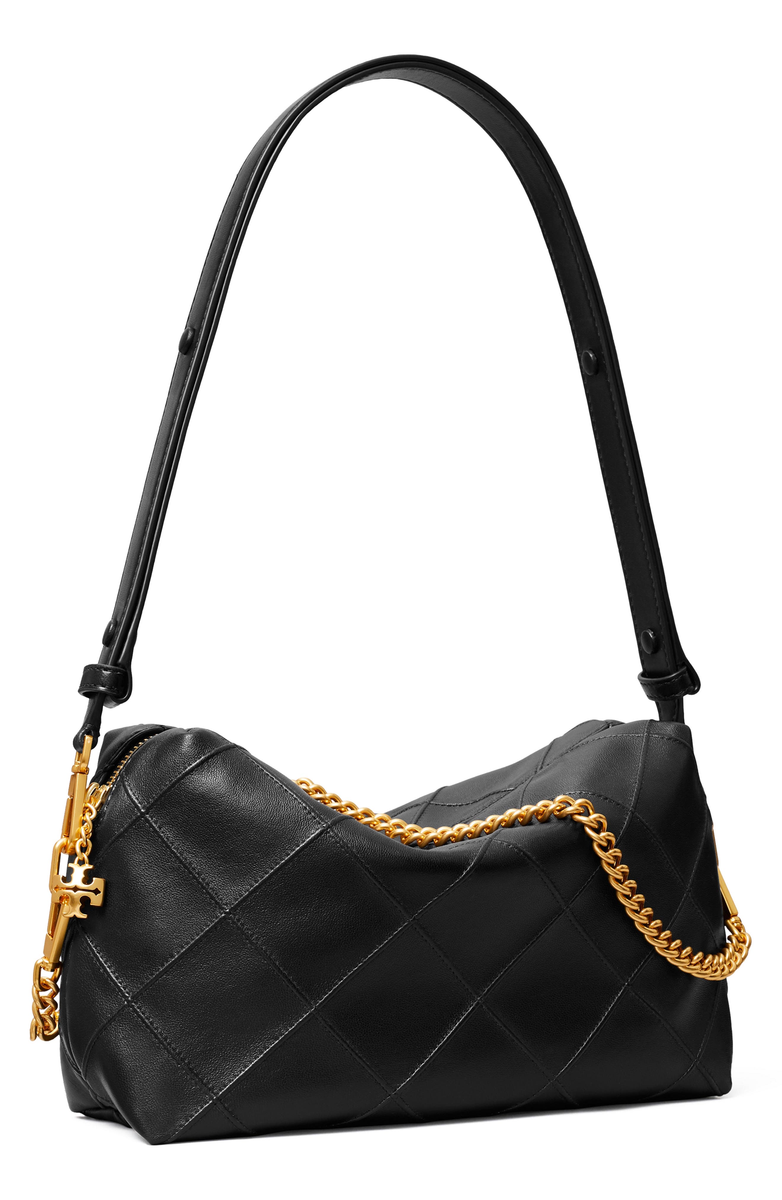 Large Fleming Leather Crossbody, Alternate, color, BLACK