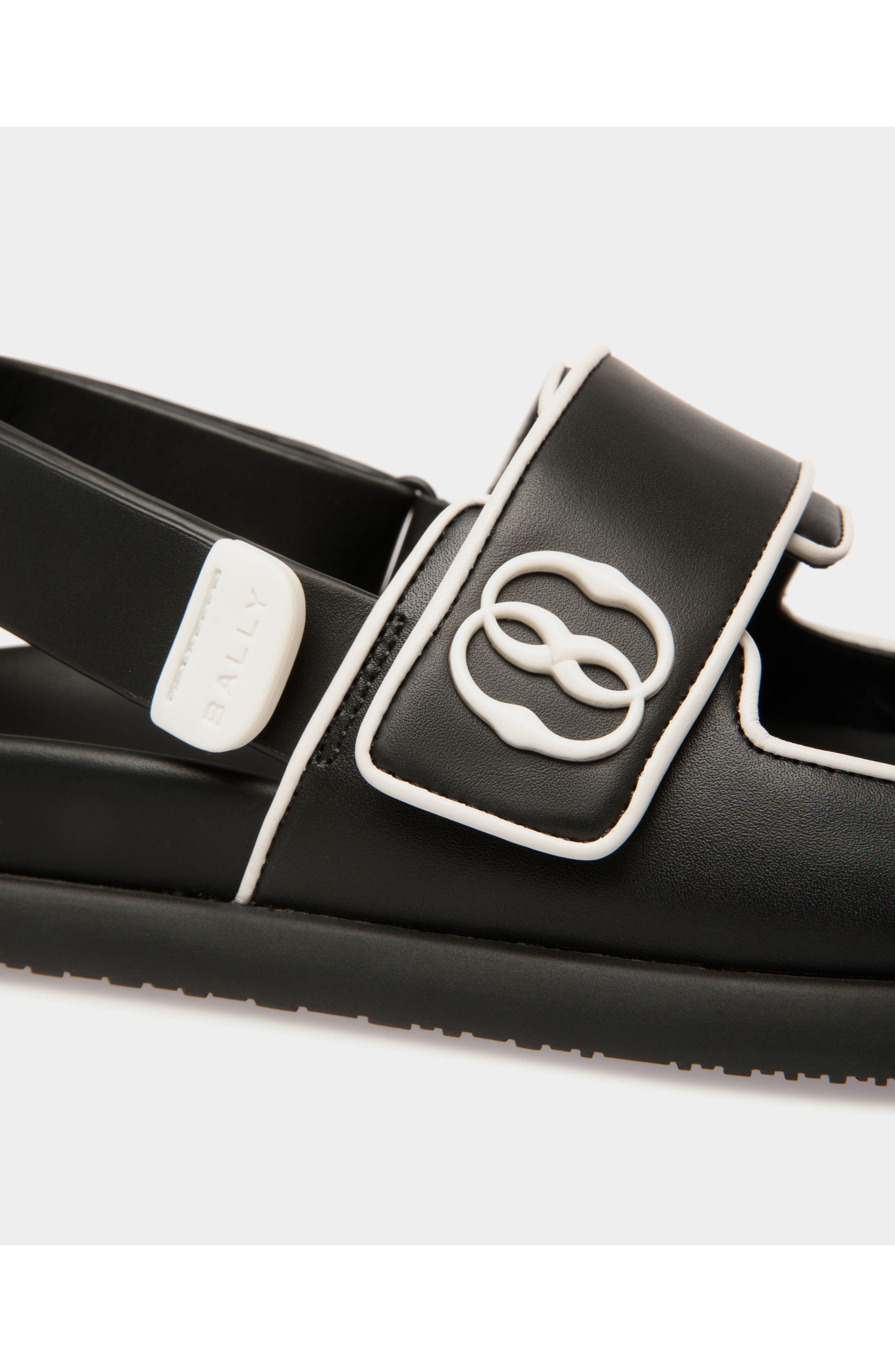 Bally Newport Flat Sandal, Alternate, color, Black