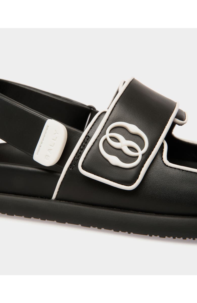 Bally Newport Flat Sandal, Alternate, color, Black