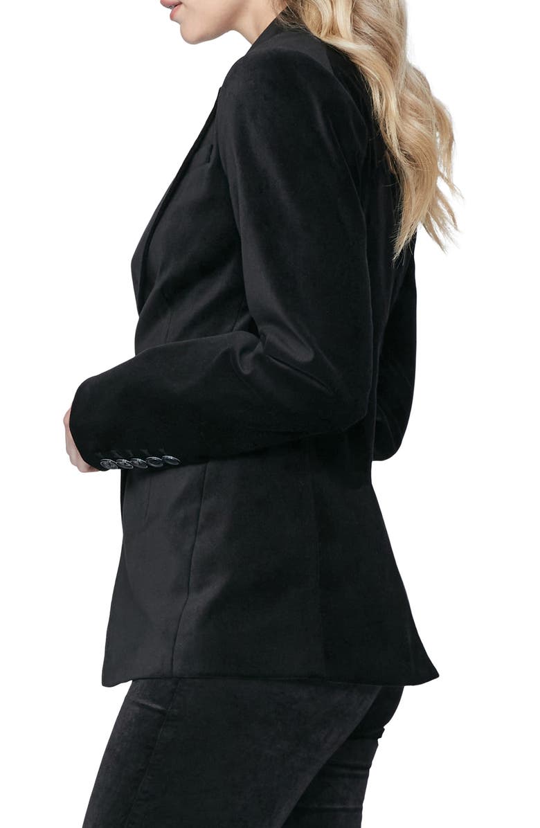 PAIGE Chelsee Velvet Blazer, Alternate, color, 
