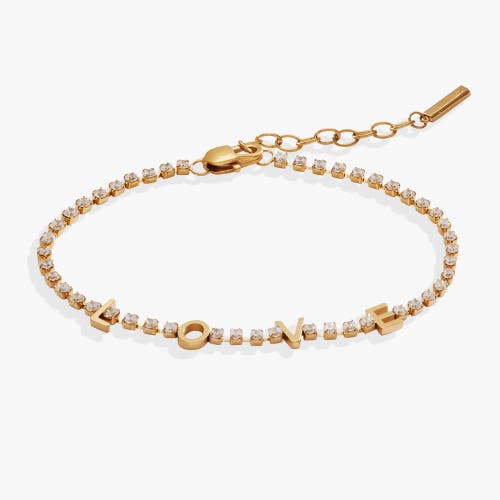 Alex And Ani Love Tennis Bracelet In Gold