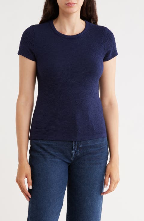 Crewneck Cap Sleeve Top