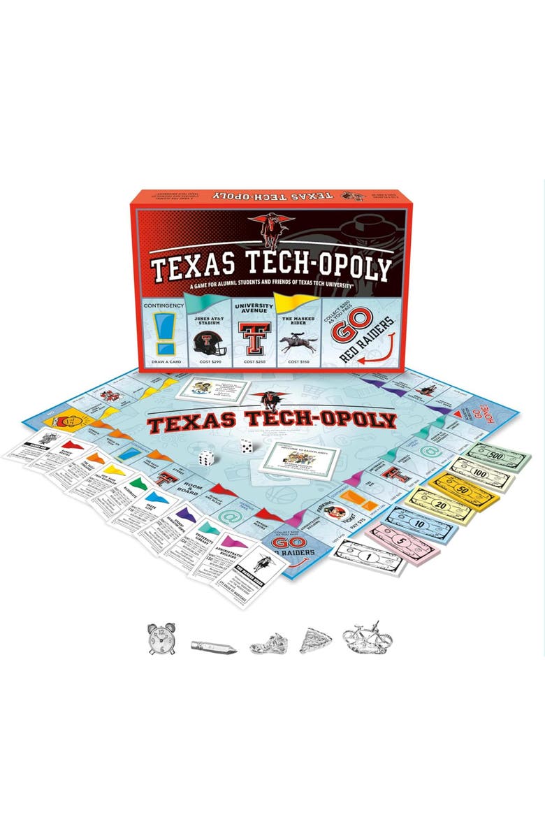 Late for the Sky Texas Techopoly Monopoly Board Game, Main, color, Multicolored