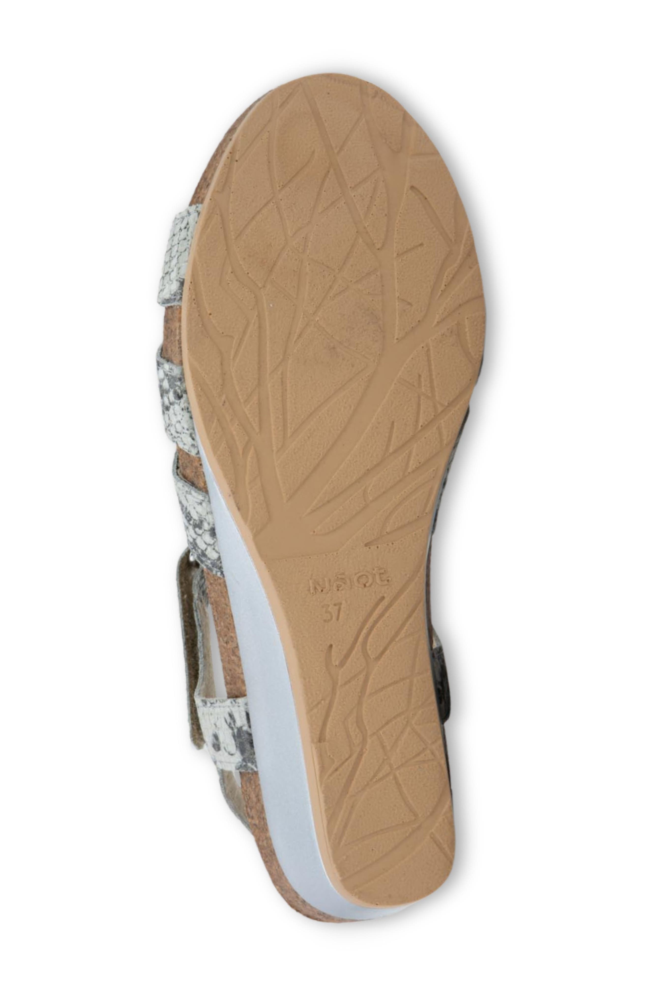 Naot Starlet Wedge Sandal, Alternate, color, Black/ White Python