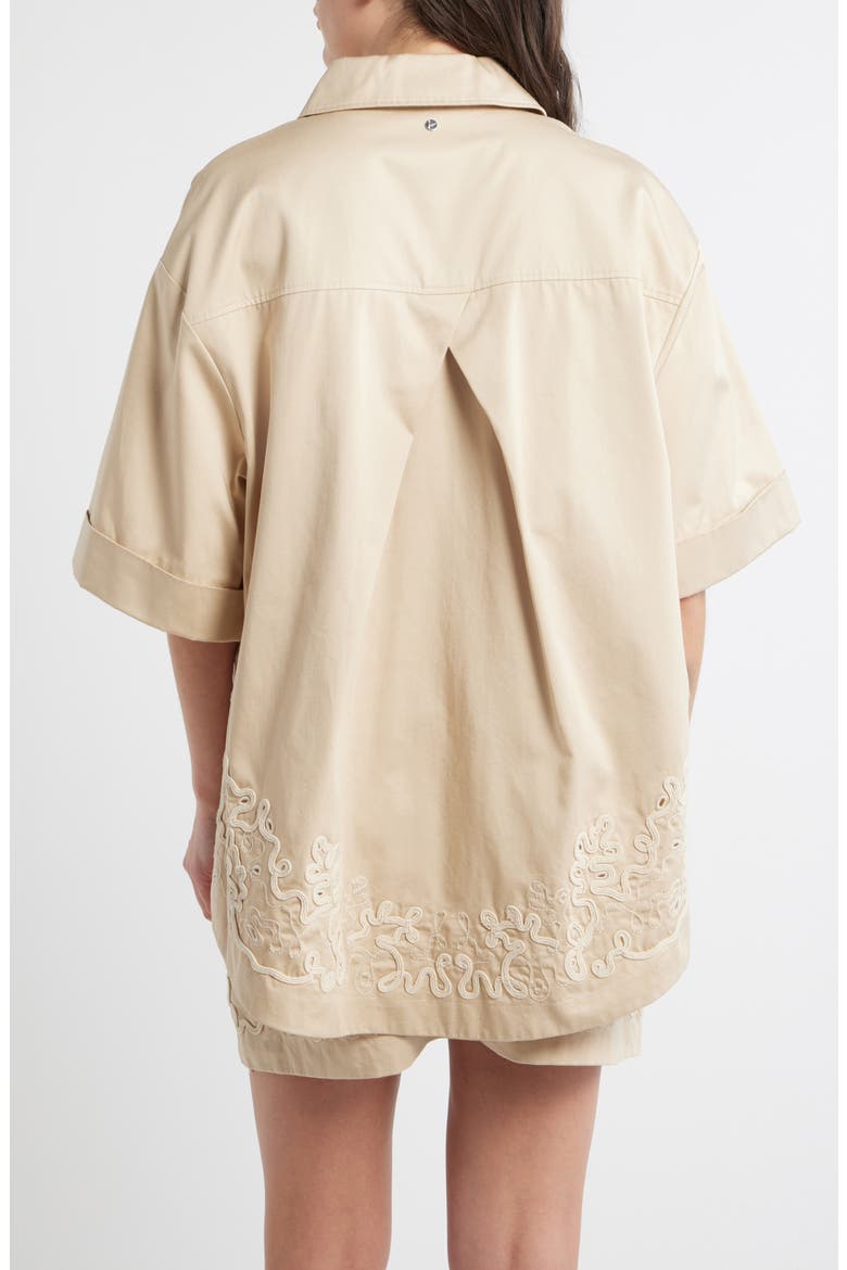 Balembroi Button Front Top, Alternate, color, SOFT SAND