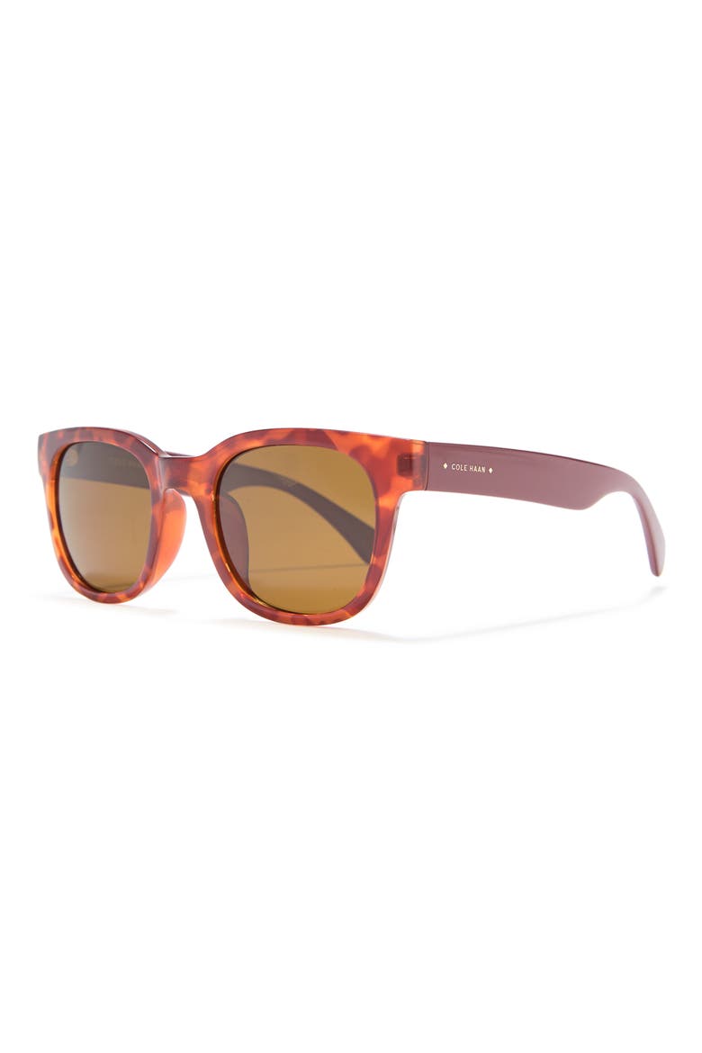 50mm Square Sunglasses, Alternate, color, BURGUNDY TORTOISE