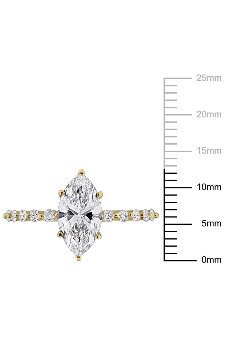 Lab Grown Diamond Marquise Engagement Ring 14k, Alternate, color, Yellow Gold