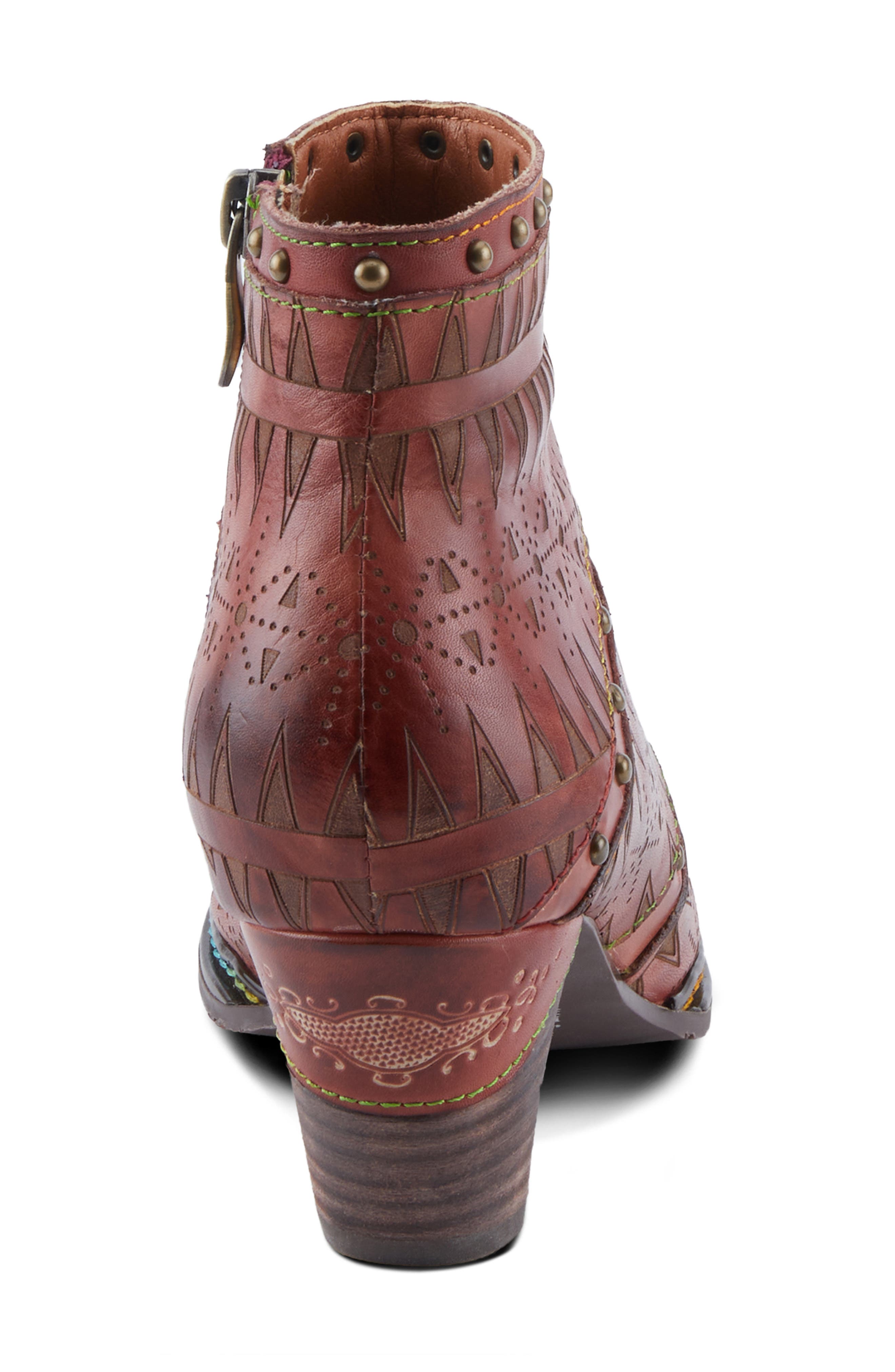 Niobe Cap Toe Bootie, Alternate, color, RUST MULTI