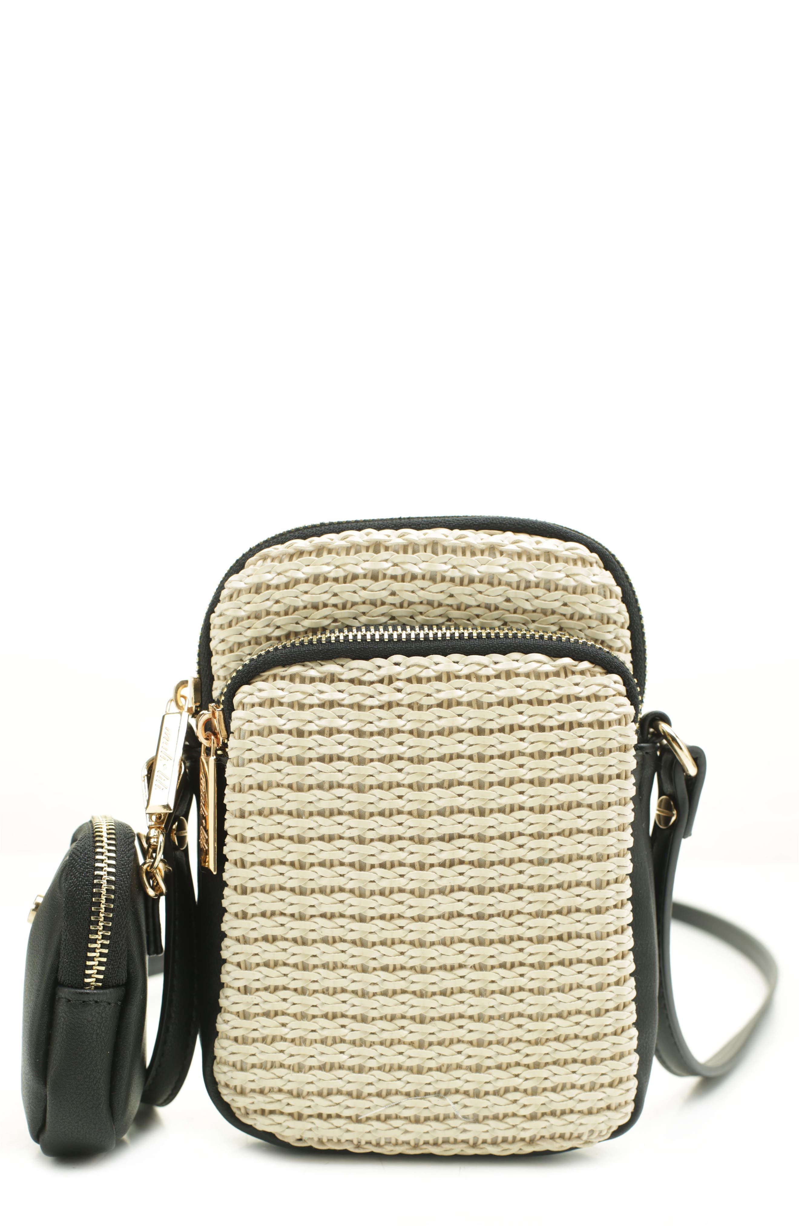 Mali + Lili Joey Vegan Leather Crossbody Bag, Main, color, 