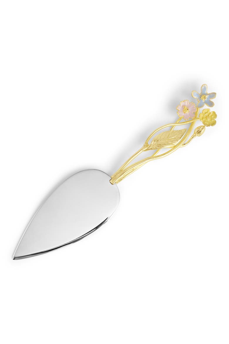 Wildflowers Cake Server, Alternate, color, SILVER