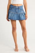 BLANKNYC Gathered Denim Skirt