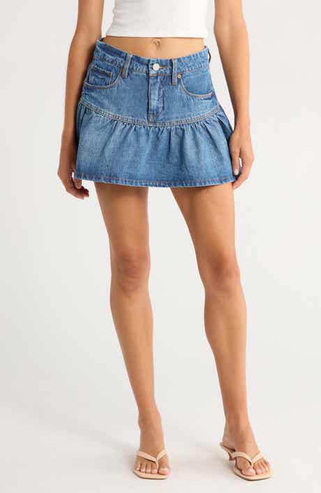 BLANKNYC Gathered Denim Skirt