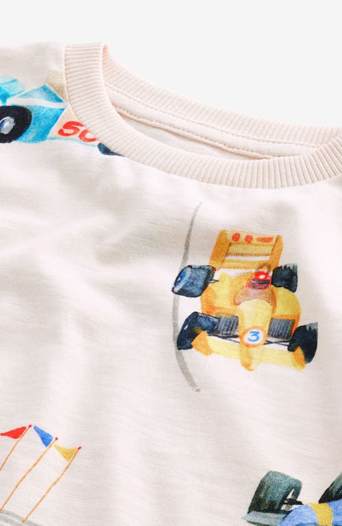 Next Kids' Race Car Print T-shirt In White