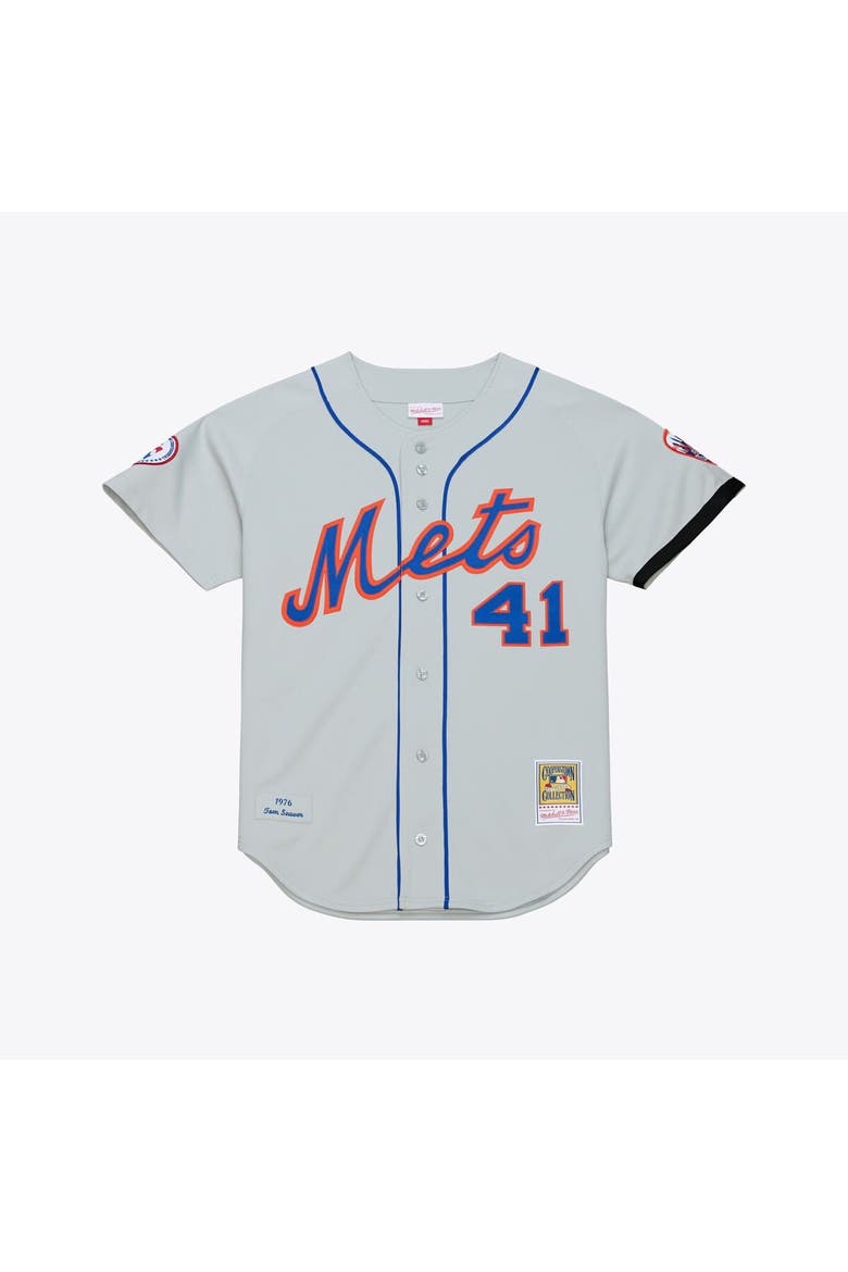 Men's Mitchell & Ness Tom Seaver Gray New York Mets 1976 Authentic Jersey, Main, color, Gray