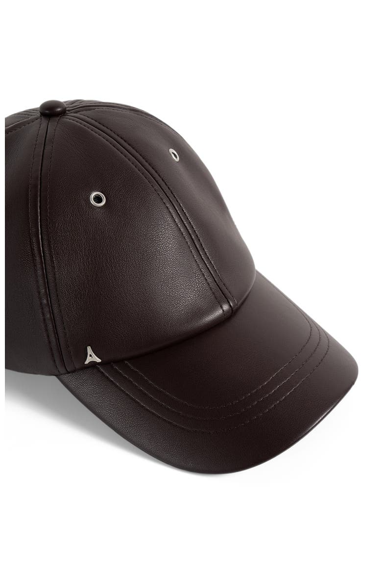 Lou Leather Cap, Alternate, color, Brown