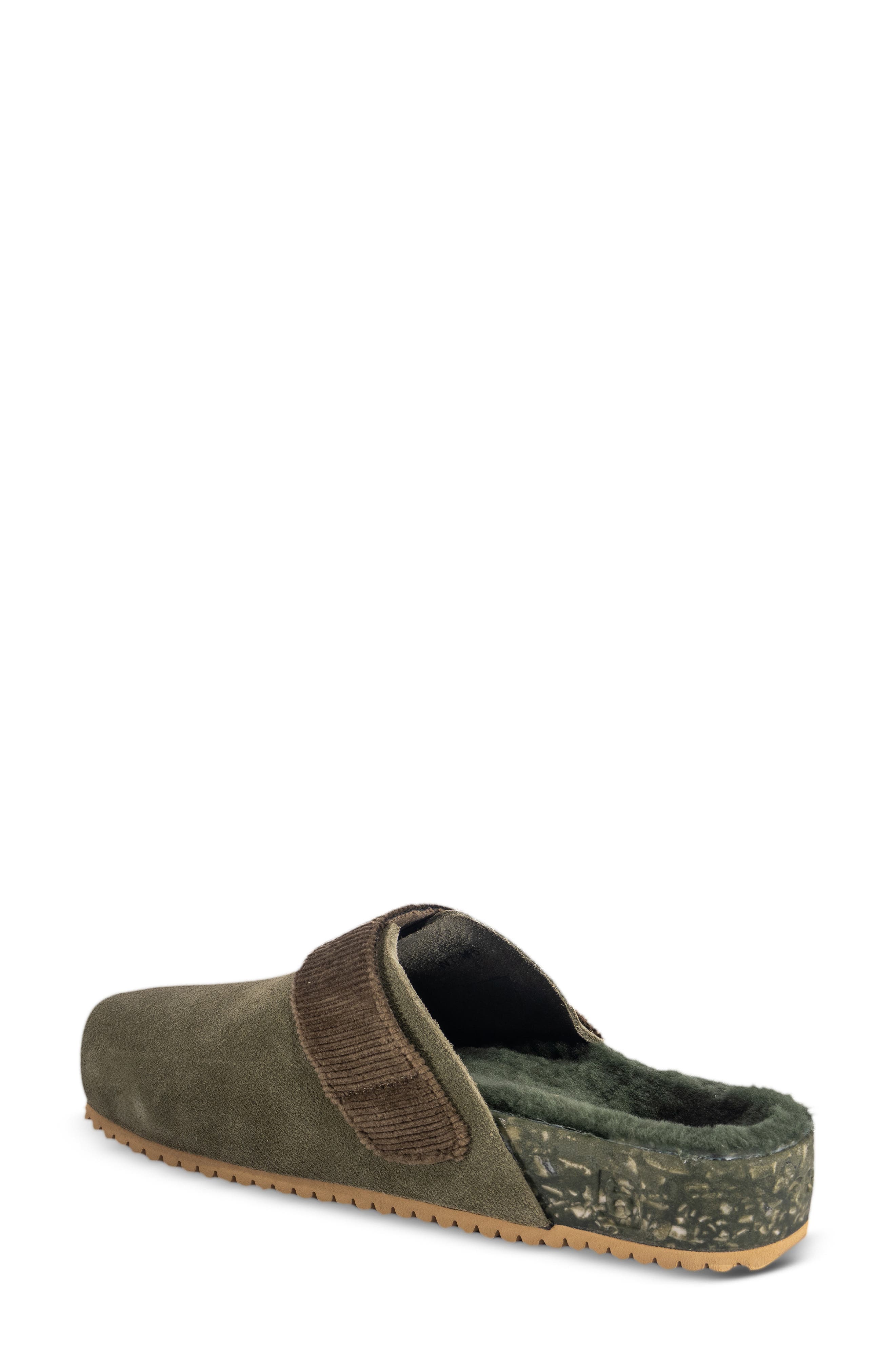 Puente Genuine Shearling Lined Clog, Alternate, color, FOREST