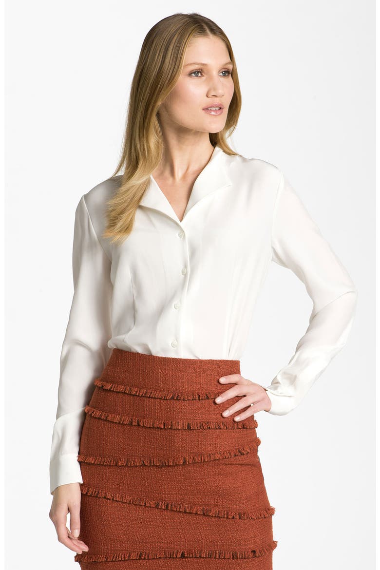 'Audrey' Silk Blouse, Main, color, CLOUD