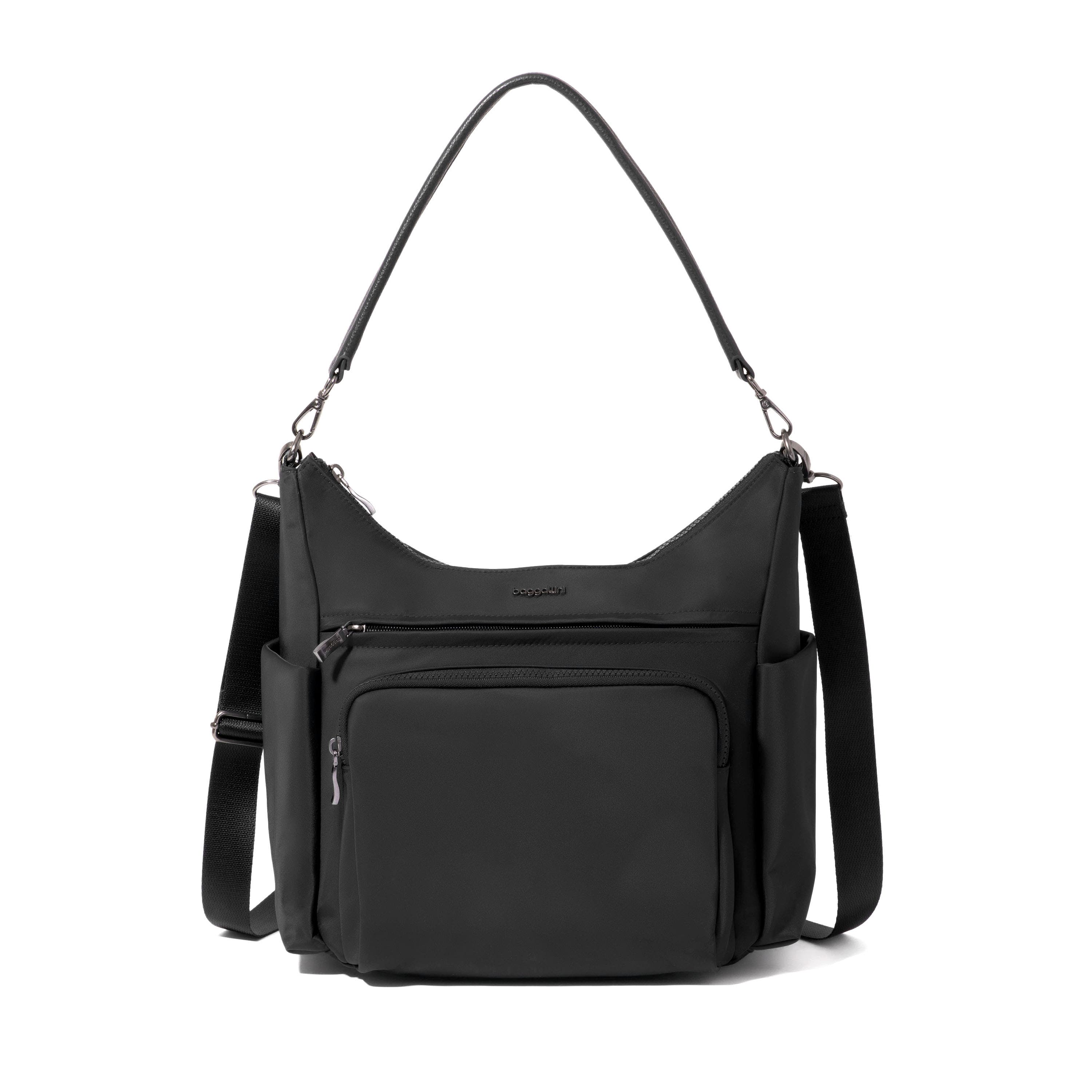 BAGGALLINI Nolita Convertible Hobo, Alternate, color, Black Twill