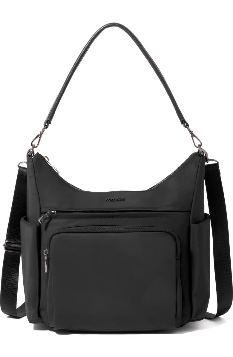 BAGGALLINI Nolita Convertible Hobo, Alternate, color, Black Twill