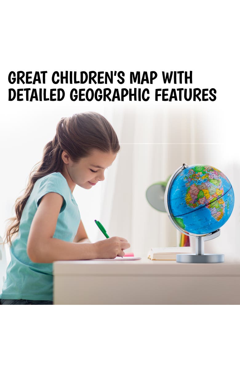 USA Toyz Illuminated Globe for Kids Learning - 7.2 Diameter, Alternate, color, Multi Color