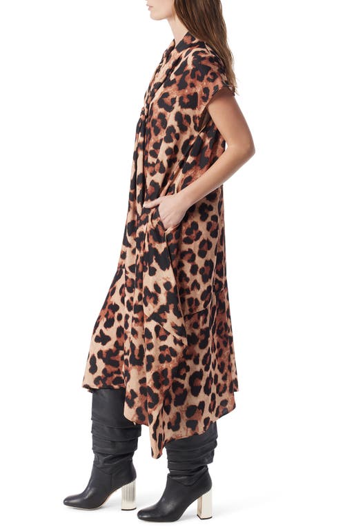 Do By Dee Ocleppo Jasmina Pussybow Tie Shift Dress In Animal Print