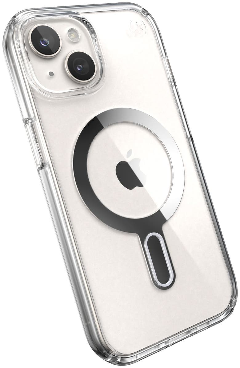 Speck Presidio Perfect Clear MagSafe Case for Apple iPhone 15 / iPhone 14 / iPhone 13 / iPhone 16e, Alternate, color, Clear
