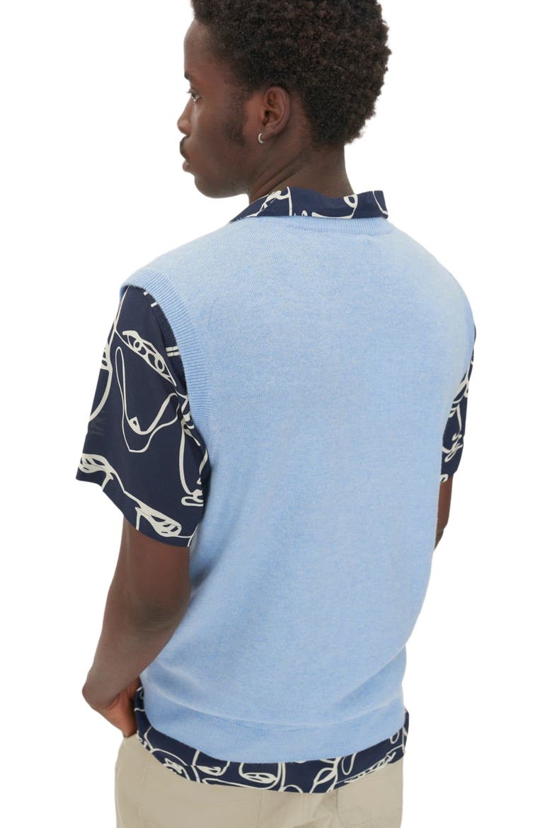 Essential V-Neck Cashmere Vest, Alternate, color, light blue