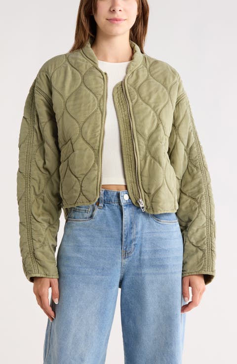 Quilted Bomber Jacket