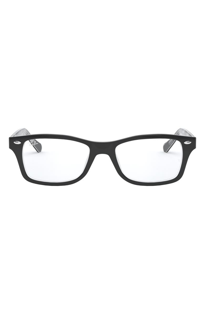 Ray-Ban Kids' 46mm Rectangular Optical Glasses, Main, color, 