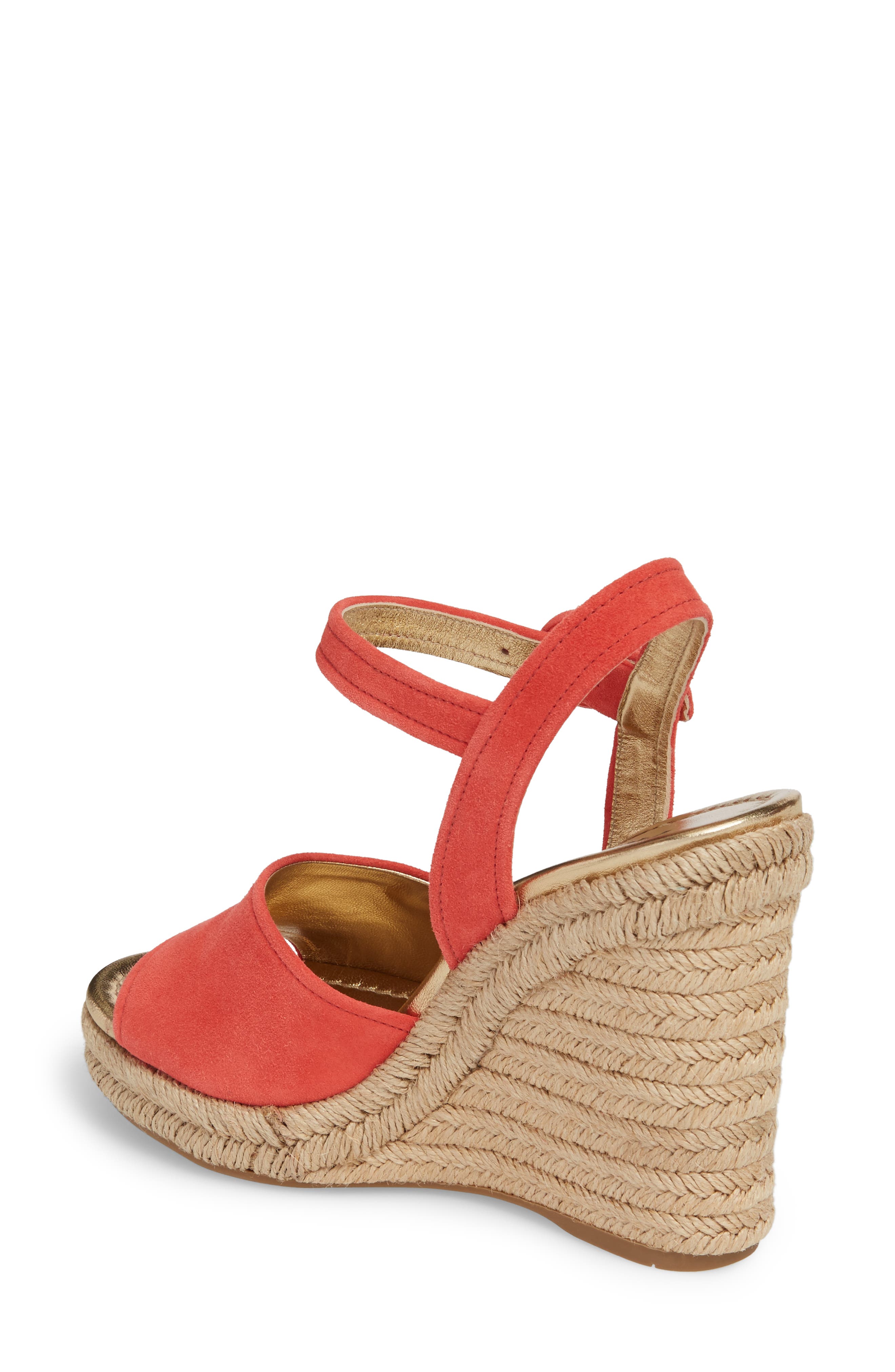 Espadrille Wedge Sandal, Alternate, color, RED