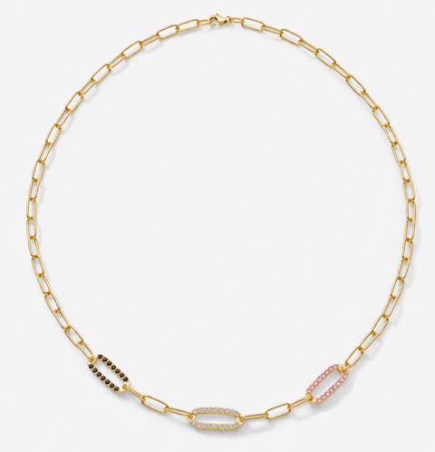 Paperclip Crystal Necklace