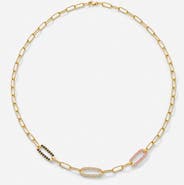 Donatello Gian Paperclip Crystal Necklace