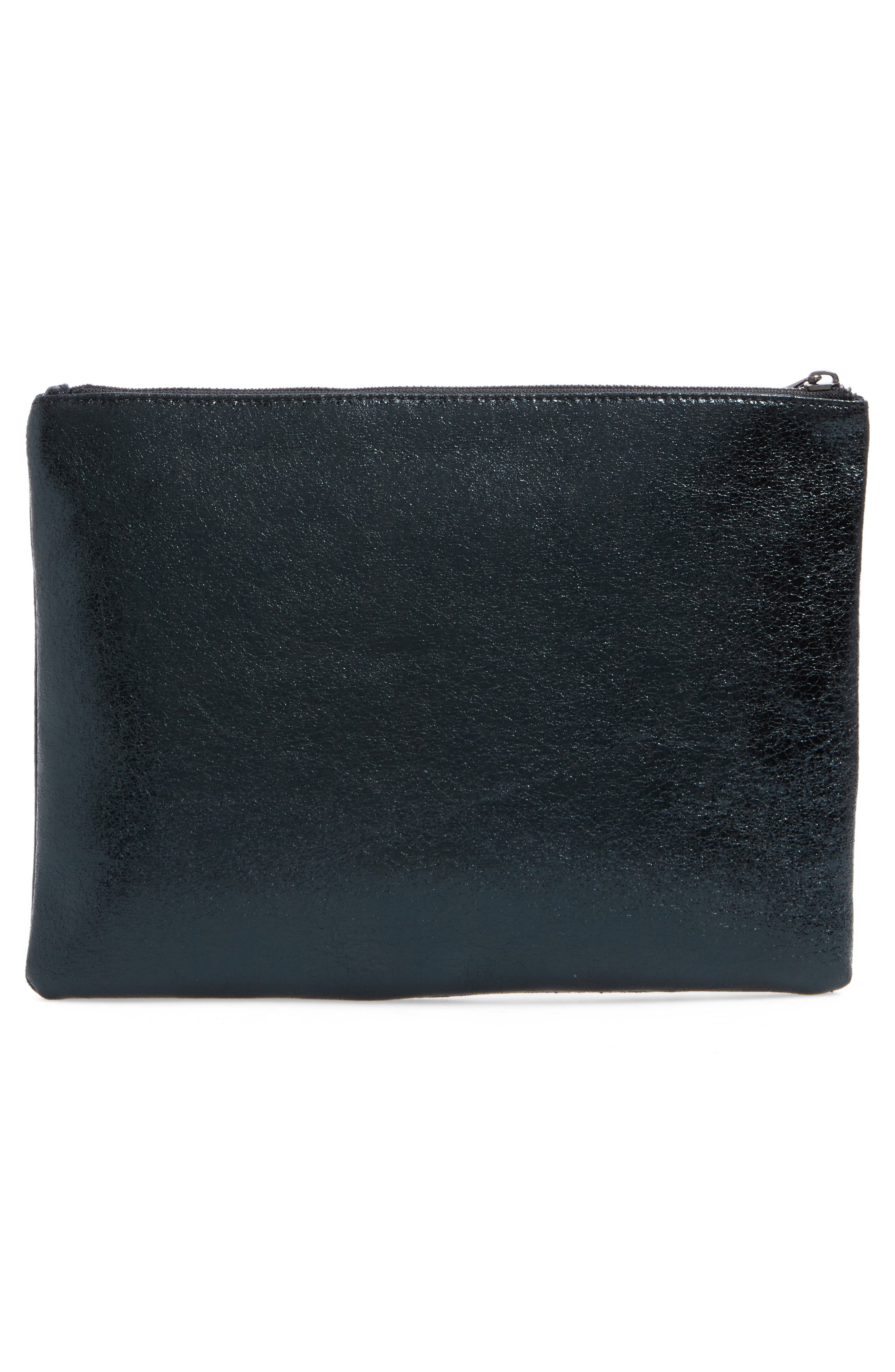 BP. Faux Leather Large Zip Pouch, Alternate, color, 