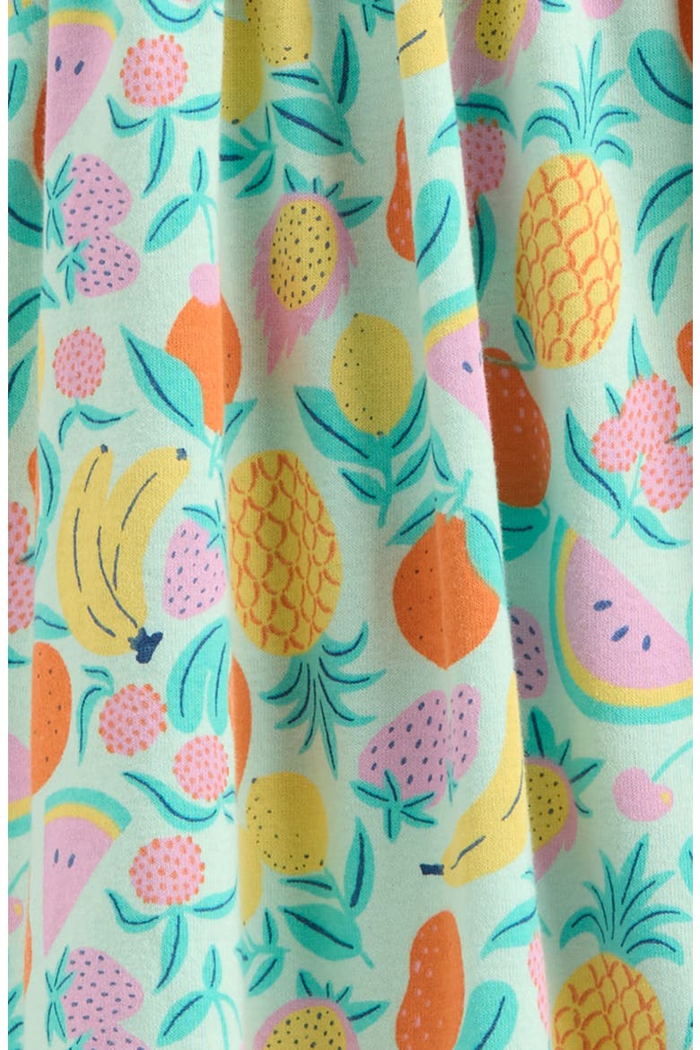 Kids' Flutter Sleeve Cotton Dress, Alternate, color, GREEN CRYSTAL FRUIT PUNCH