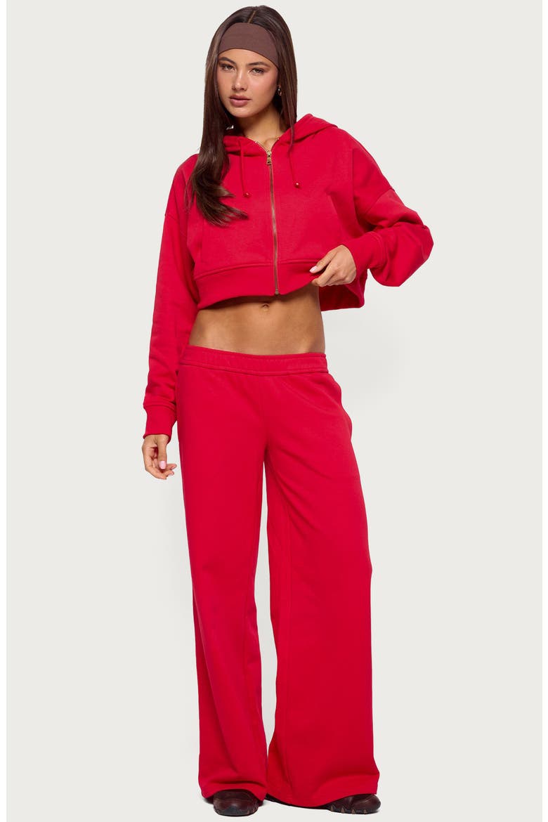 Byrdi Wide Leg Sweatpants, Alternate, color, RED