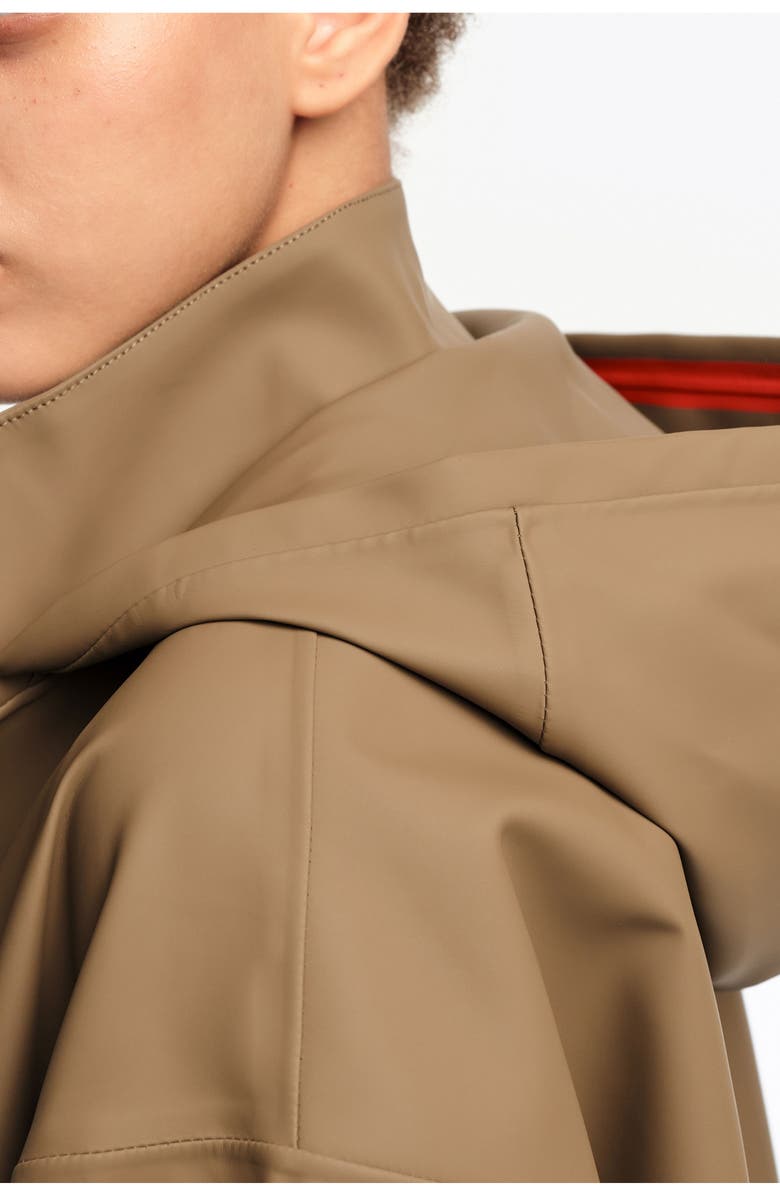 Bimba y Lola Technical A-line Trench, Alternate, color, Dark Camel